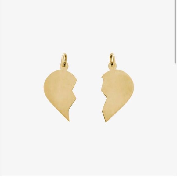 Anine Bing Jewelry - Anine Bing 14K Gold Broken Heart Charm